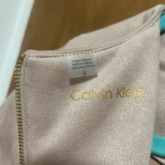 Calvin Klein Ruffle Sleeve Sheath Dress Petal Pink  8 - Picture 7 of 7